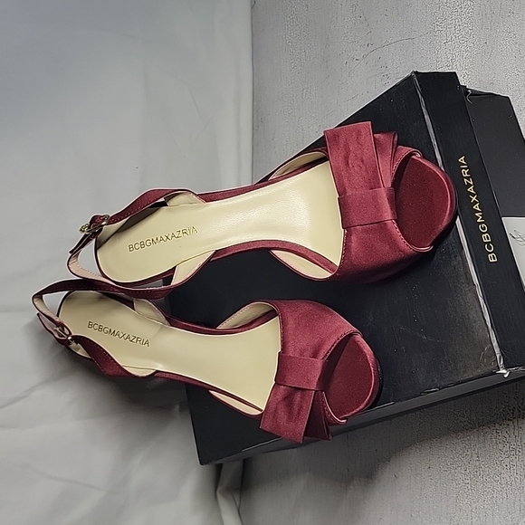 BCBGMaxAzria Anais Merlot Heels- New Size 8.5 - Picture 1 of 7